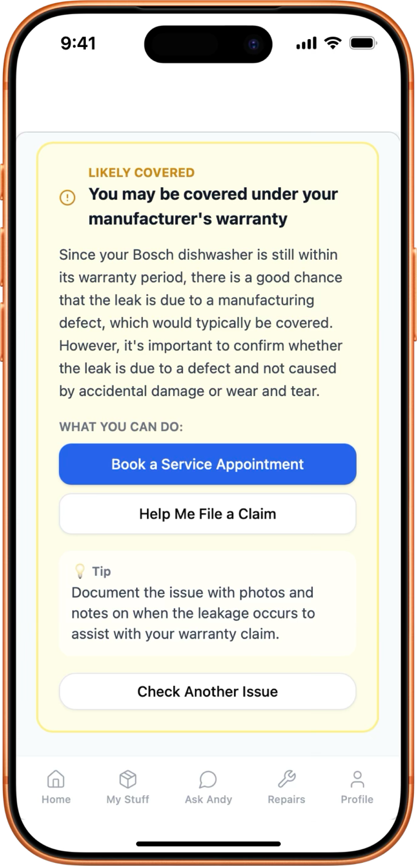 OwnWise coverage check